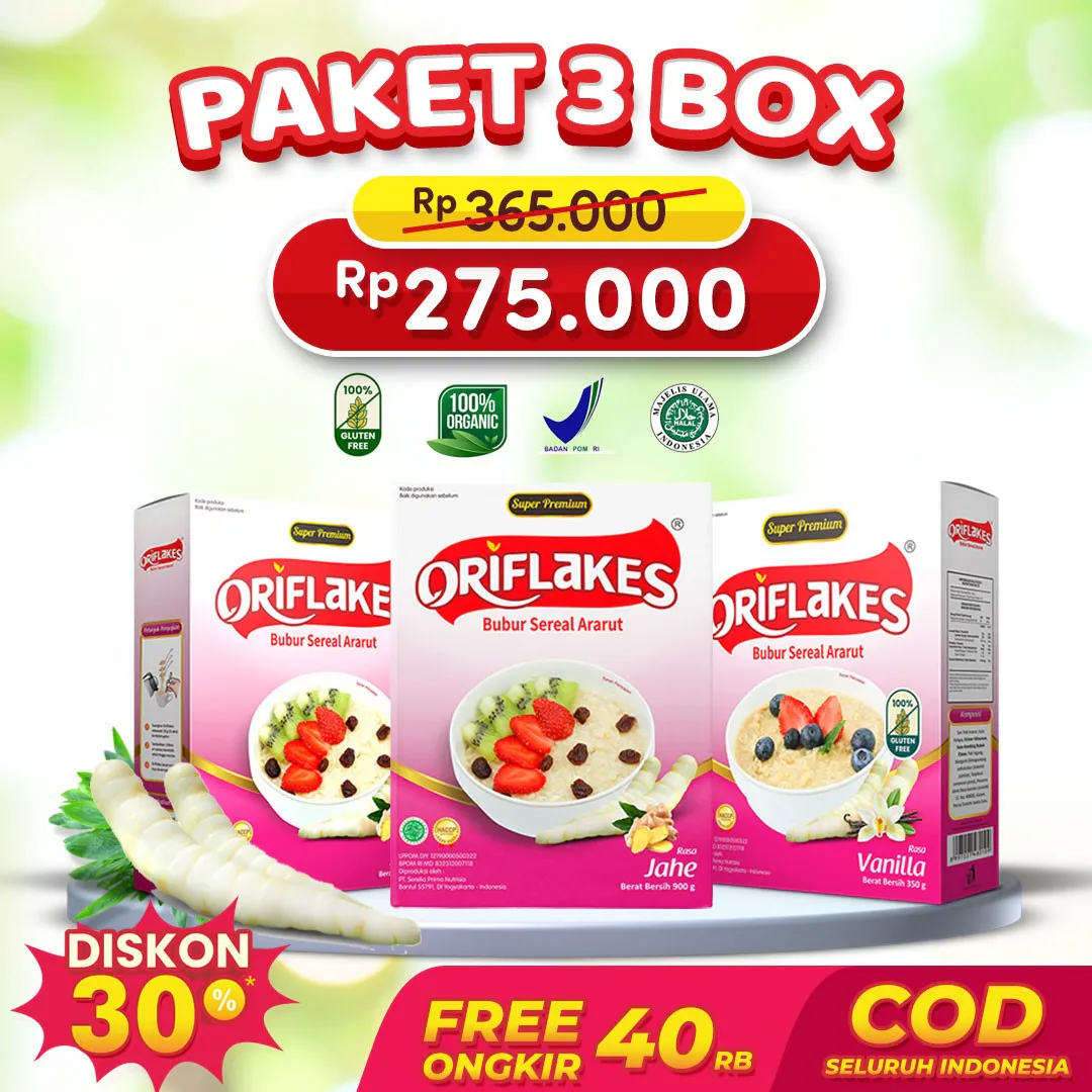 Paket 3 Box Oriflakes 3x350g